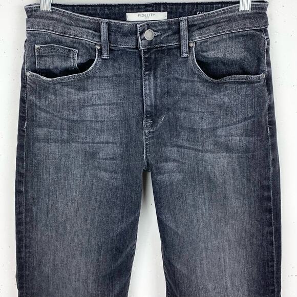 Fidelity Womens Katie Downtown Bootcut Jeans Cotton Spandex Blend Black Size 27 - Picture 7 of 11
